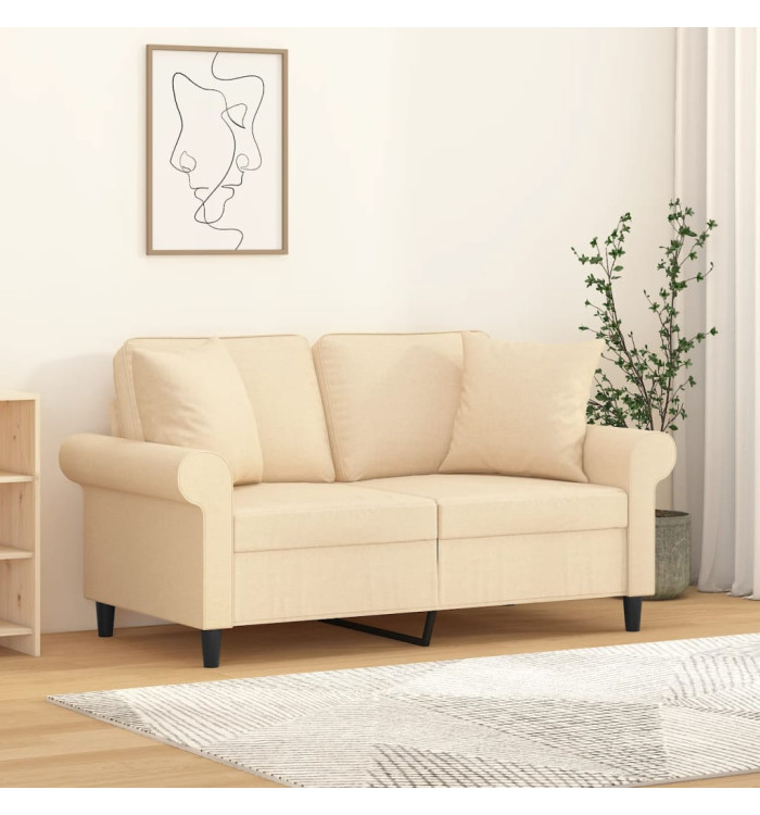 Coussins décoratifs lot de 2 Crème 40x40 cm Tissu | Mobilier & Déco