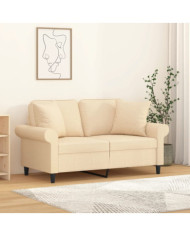 Coussins décoratifs lot de 2 Crème 40x40 cm Tissu | Mobilier & Déco