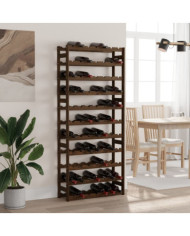 Casier à bouteilles pour 77 bouteilles marron bois pin solide | Mobilier & Déco