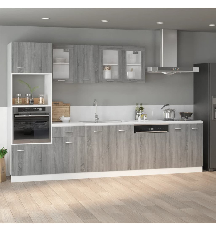 Armoire de plancher d'évier "Lyon" Sonoma gris 80x46x81,5 cm | Mobilier & Déco