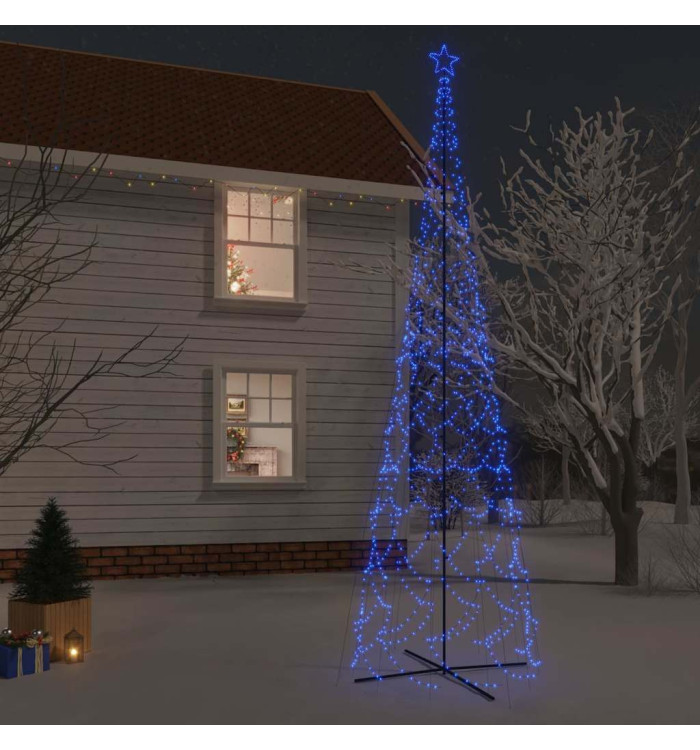 Arbre de Noël cône 3000 LED Bleues 230x800 cm | Mobilier & Déco