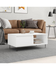 Table basse Blanc 90x50x36,5 cm Bois d'ingénierie | Mobilier & Déco