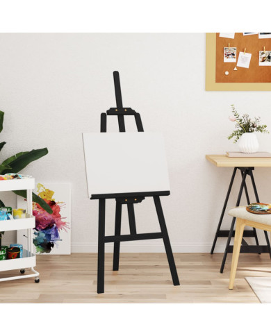 Chevalet noir 53,5x95x127 cm bois de pin massif | Mobilier & Déco
