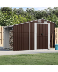 Abri de jardin marron 277x192,5x179 cm acier galvanisé | Mobilier & Déco