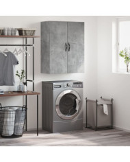 Armoire murale gris béton 69,5x34x90 cm bois d'ingénierie | Mobilier & Déco