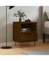Table de chevet chêne marron 40x35x50 cm bois d’ingénierie | Mobilier & Déco