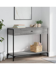 Table console sonoma gris 100x34,5x75 cm bois d'ingénierie | Mobilier & Déco