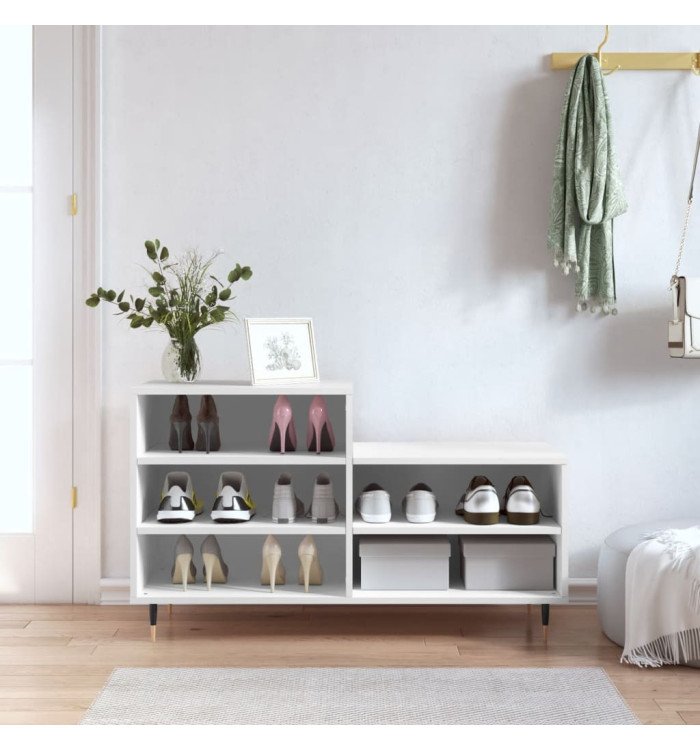 Armoire à chaussures Blanc 102x36x60 cm Bois d'ingénierie | Mobilier & Déco