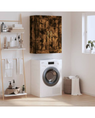 Armoire murale chêne fumé 69,5x34x90 cm bois d'ingénierie | Mobilier & Déco
