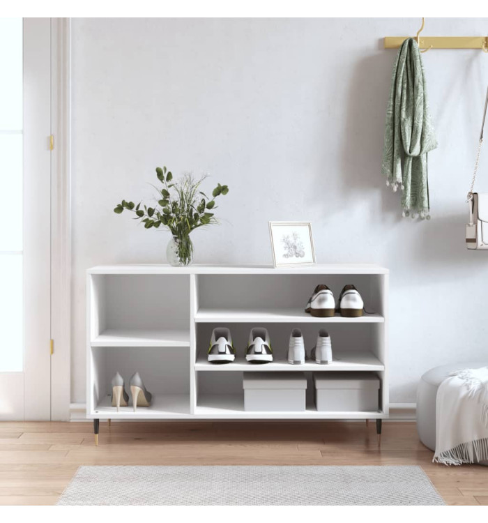 Armoire à chaussures Blanc 102x36x60 cm Bois d'ingénierie | Mobilier & Déco