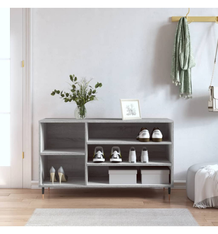 Armoire à chaussures Sonoma gris 102x36x60 cm Bois d'ingénierie | Mobilier & Déco