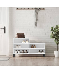 Armoire à chaussures Blanc 102x36x60 cm Bois d'ingénierie | Mobilier & Déco
