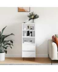 Buffet haut Blanc 40x36x110 cm Bois d'ingénierie | Mobilier & Déco