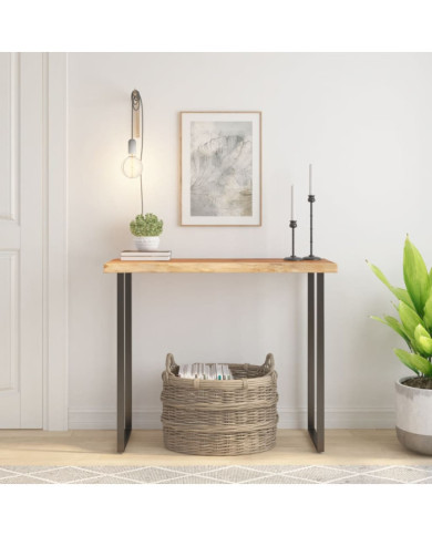 Dessus de table 100x40x2,5 cm rectangulaire bois massif acacia | Mobilier & Déco