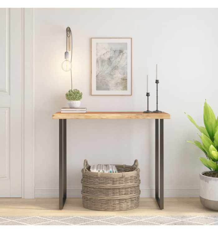 Dessus de table 100x40x2,5 cm rectangulaire bois massif acacia | Mobilier & Déco
