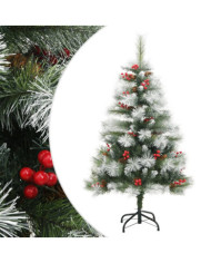 Sapin de Noël artificiel avec pommes de pin et baies 150 cm | Mobilier & Déco