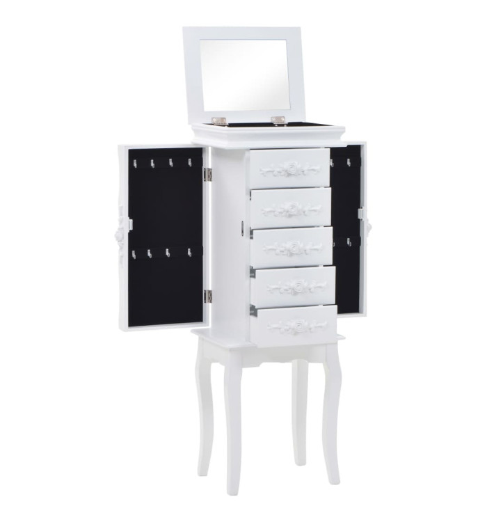 Armoire à bijoux sur pieds Blanc | Mobilier & Déco