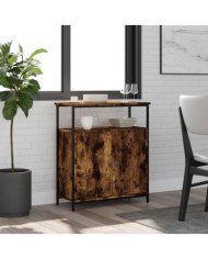 Buffet chêne fumé 70x30x80 cm bois d'ingénierie | Mobilier & Déco