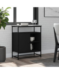 Buffet noir 69x35x80 cm bois d'ingénierie | Mobilier & Déco