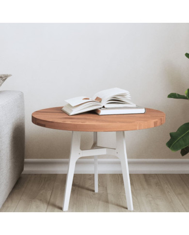 Dessus de table Ø50x2,5 cm rond bois massif de hêtre | Mobilier & Déco