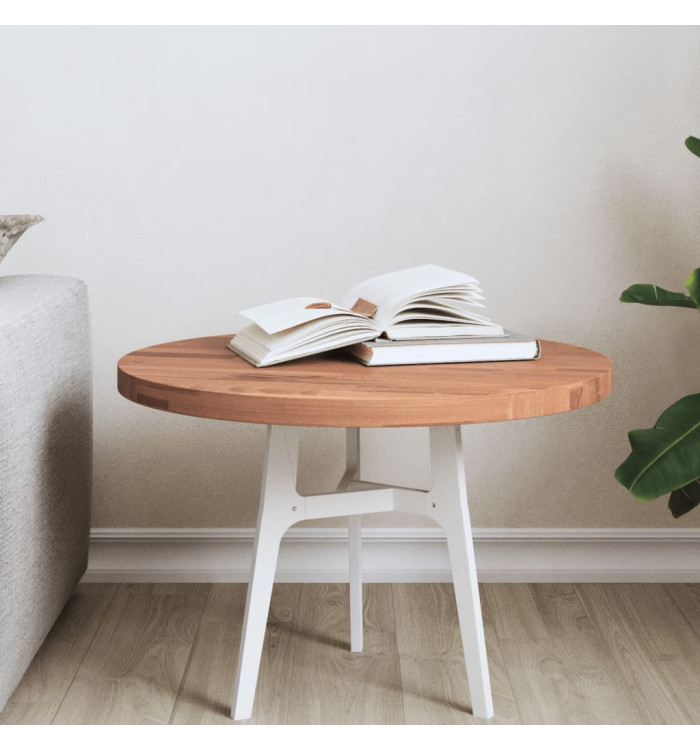 Dessus de table Ø50x2,5 cm rond bois massif de hêtre | Mobilier & Déco
