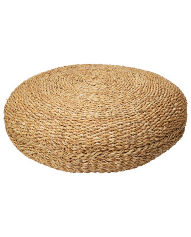 HomeetStyling Pouf rond naturel Ø58x20 cm herbe de mer | Mobilier & Déco