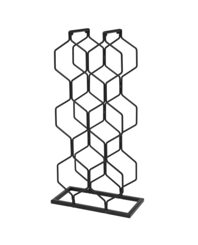 HomeetStyling Casier à vin pour 8 bouteilles métal noir | Mobilier & Déco
