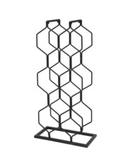 HomeetStyling Casier à vin pour 8 bouteilles métal noir | Mobilier & Déco