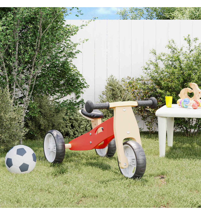 Vélo d'équilibre pour enfants 2-in-1 rouge | Mobilier & Déco