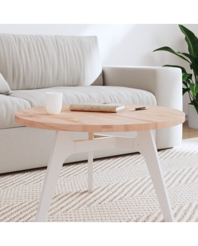 Dessus de table Ø70x2,5 cm rond bois massif de hêtre | Mobilier & Déco