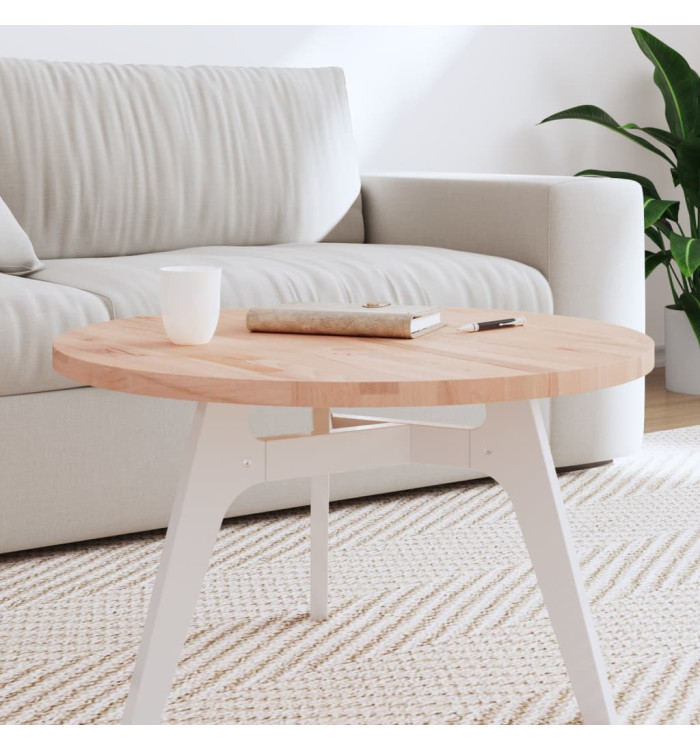 Dessus de table Ø70x2,5 cm rond bois massif de hêtre | Mobilier & Déco