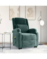 Fauteuil de massage Vert foncé Velours | Mobilier & Déco