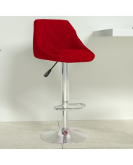 Tabouret de bar Rouge bordeaux Velours | Mobilier & Déco