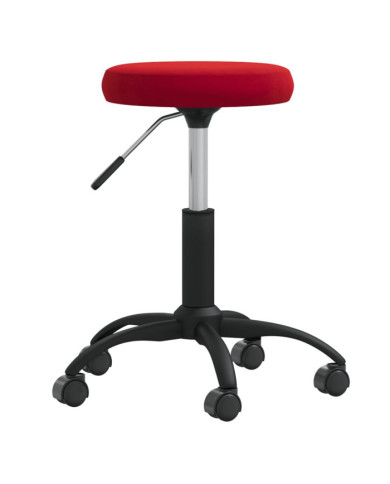 Tabouret de massage Velours Rouge bordeaux | Mobilier & Déco