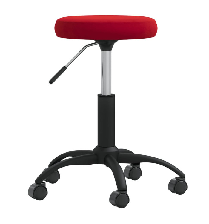 Tabouret de massage Velours Rouge bordeaux | Mobilier & Déco