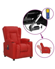 Fauteuil de massage Rouge bordeaux Similicuir | Mobilier & Déco