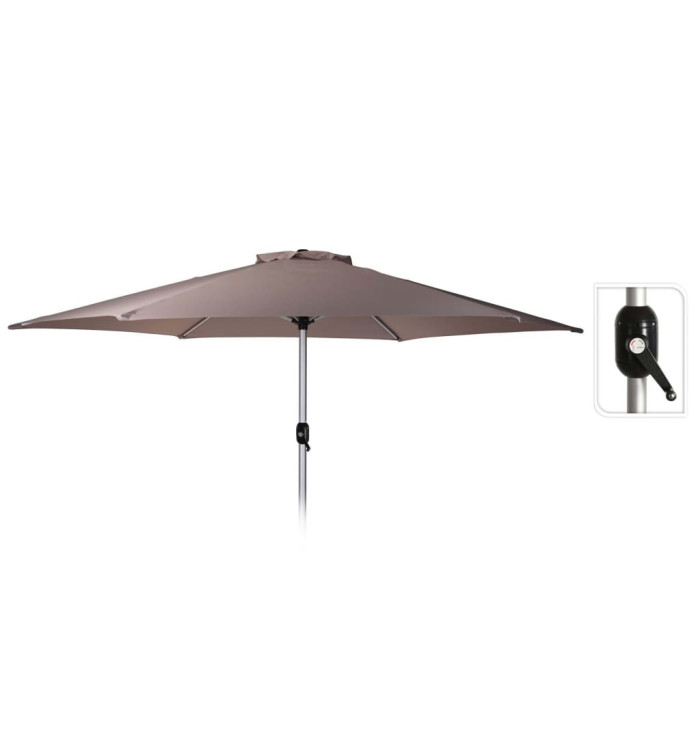 ProGarden Parasol de jardin Mardi 270 cm taupe | Mobilier & Déco