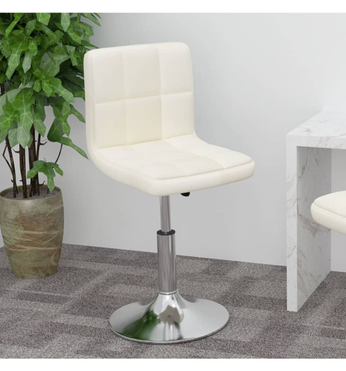 Tabouret de bar pivotant Crème Tissu | Mobilier & Déco