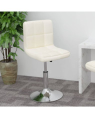 Tabouret de bar pivotant Crème Tissu | Mobilier & Déco