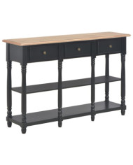 Table console noir 110x30x76 cm bois d'ingénierie | Mobilier & Déco