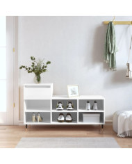 Armoire à chaussures Blanc 102x36x60 cm Bois d'ingénierie | Mobilier & Déco