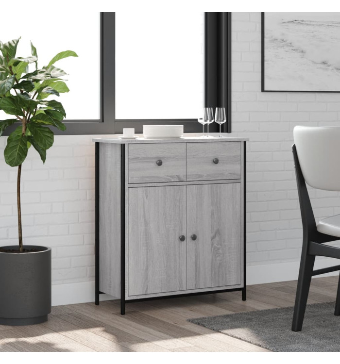 Buffet sonoma gris 70x30x80 cm bois d'ingénierie | Mobilier & Déco