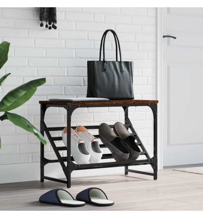 Étagère à chaussures chêne marron 60x30x45 cm bois d'ingénierie | Mobilier & Déco