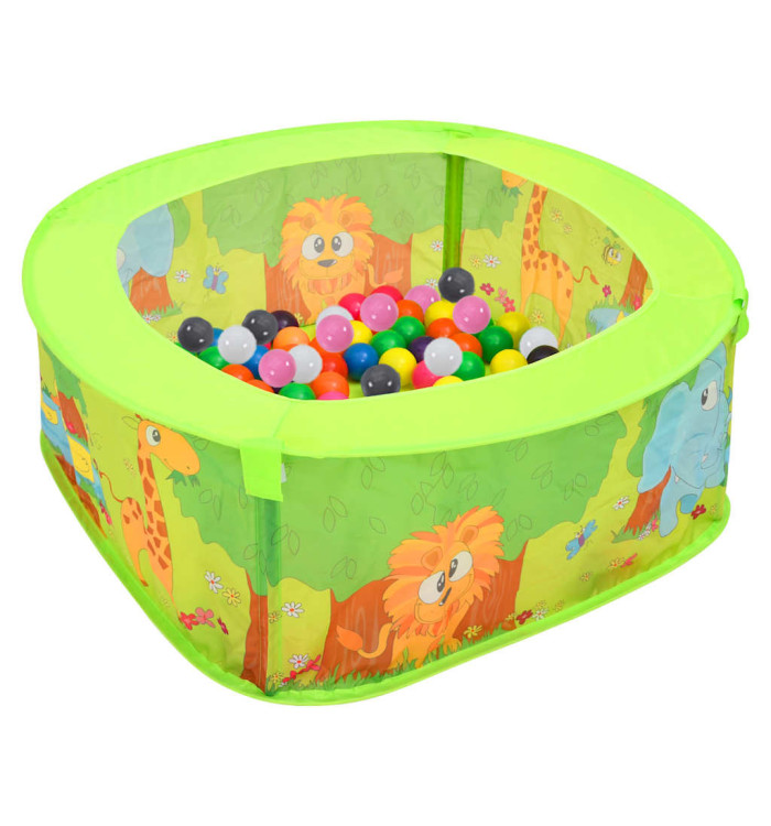 Piscine à balles avec 300 balles pour enfants 75x75x32 cm | Mobilier & Déco