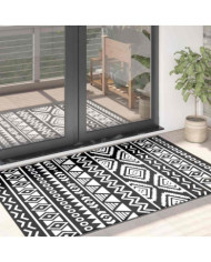 Tapis d'extérieur ARAKIL Noir 120x180 cm PP | Mobilier & Déco