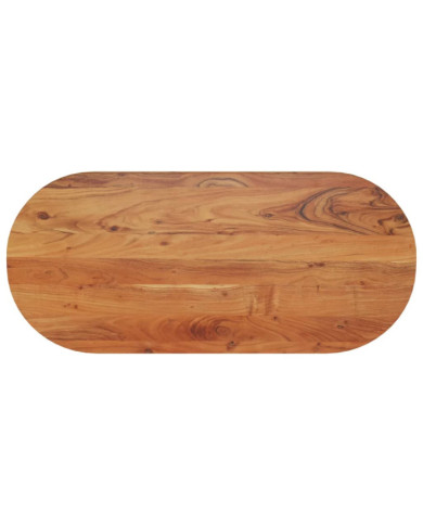 Dessus de table 90x40x3,8 cm ovale bois massif d'acacia | Mobilier & Déco