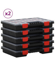 Boîtes d'assortiment 10 pcs 34,5x25x5 cm Polypropylène | Mobilier & Déco