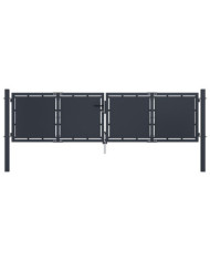 Portail de jardin Acier 300 x 75 cm Anthracite | Mobilier & Déco