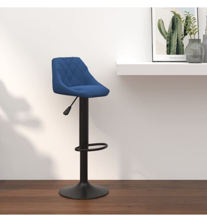 Tabouret de bar Bleu Velours | Mobilier & Déco