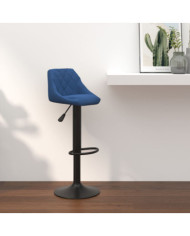 Tabouret de bar Bleu Velours | Mobilier & Déco